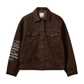 Sofie Schnoor Jassen, Dames, Bruin, XS, Denim, Denim Jacket