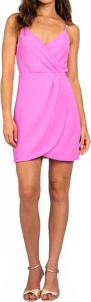 Lavender Brown Tegan Dress In Bright Peony