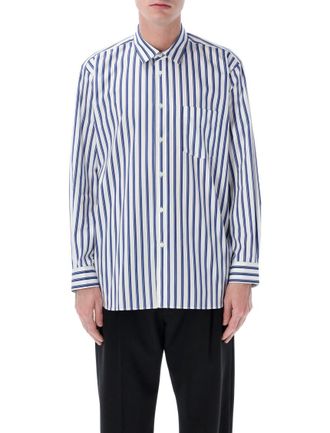 Comme Des Gar&ccedil;ons White Relaxed Stripes Shirt