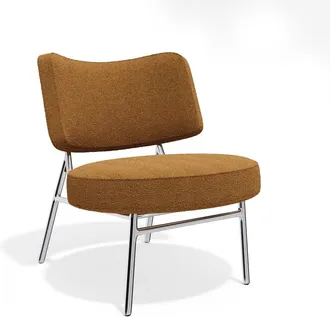 Sia Home Sill&oacute;n de sal&oacute;n tejido boucl&eacute; mostaza