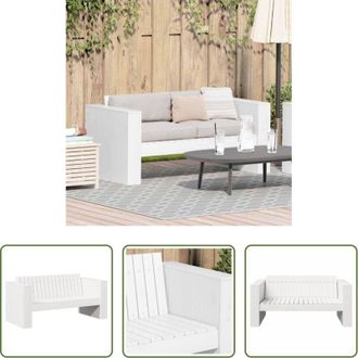 vidaXL Divano esterno - Divano da giardino Bianco 134 x 60 x 62 cm Pino massello