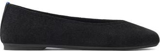 Rothy's The ReVelvet Max Square Toe Ballet Flat in Revelvet Black at Nordstrom, Size 11.5