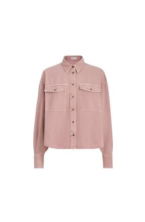 Brunello Cucinelli Garment-dyed cover shirt in Pink at Nordstrom, Size 3X-Large Eu