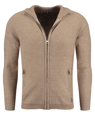 Key Largo KEYLARGO Mens Elevator Jacket Cardigan Sweater, Beige (1004), S