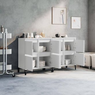 Berkfield Home Sideboards 2 pcs White 60x35x70 cm Engineered Wood | Size: 60 x 35 x 70 cm