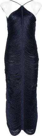 Bless Jade Fringed Halterneck Midi Dress