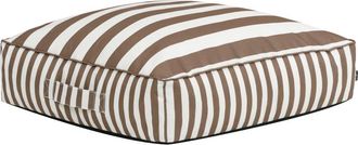 Icon Brand Puf coj&iacute;n de suelo de exterior en tejido a rayas, marr&oacute;n chocolate