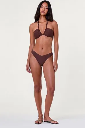 Nicholas Tahina Bikini Bottom in Espresso at Nordstrom, Size X-Small