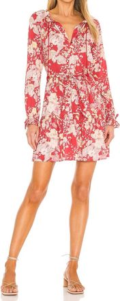 Paige Evanne Dress In Muted Red Multi