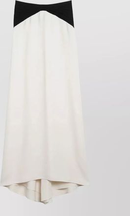 Valentino strapless maxi dress draped detail bicolor