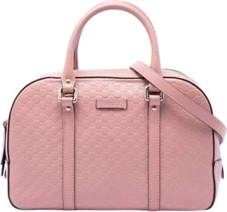 Gucci Pre-owned Leather gucci-bags - Dames - Vintage Handtas - Roze - ONE Size - Vintage