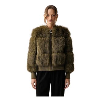 Patrizia Pepe Giacca corta in ecopelliccia - - Jackets - Donna - Verde - M