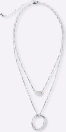 Heine Collier HEINE, Damen, Gr. Metall, silberfarben, Halsketten Collier