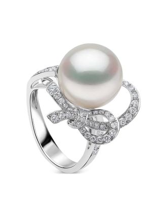 Yoko London Contessa pearl and diamond ring - Argento