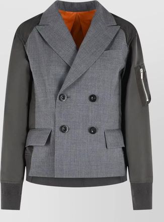 sacai double breasted coat