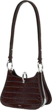 Paco Rabanne Womens Ring Shoulder Bag Brown Calfskin
