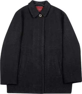 Gucci KAPUT button coat - women - Wool/Acrylic (Fiber)/Polyester/Polyamide/Viscose - 44 - Black