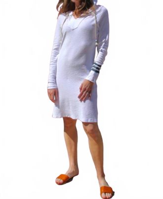 Sol Angeles Loop Terry Tunic Dress In White