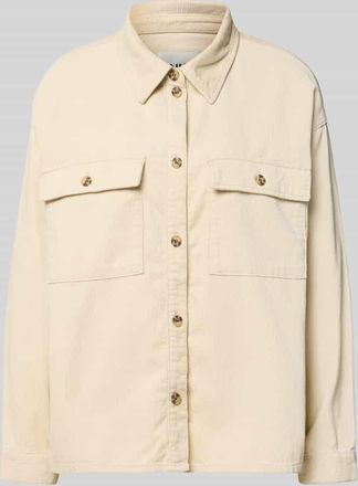 Only Loose Fit Hemdjacke aus reiner Baumwolle Modell MOXIE in Ecru, Größe L