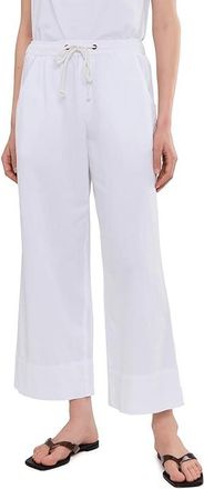 Lilla P Wide Leg Summer Pants Womens Clothing White : MD 26.5, Cotton