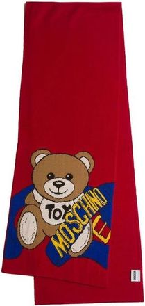 Moschino Accessoires, Dames, Rood, ONE Size, Wol, M2804 Sjaal