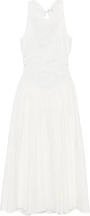 Frankies Bikinis Midi Jurk - Dames - Casual kleedjes - Wit - M - Kleedjes