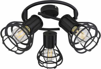 Globo Lighting Lampada da soffitto di lusso con faretto da salotto Lampada a gabbia Rondell orientabile Globo 15388-3