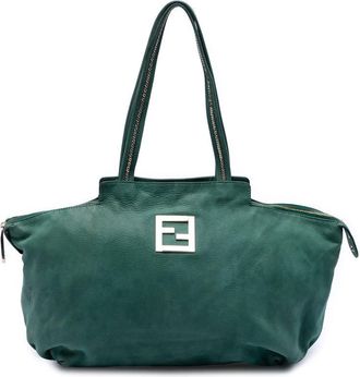 Fendi Pre-owned Fendi Medium FF Nubuck Chains Tote Unisex AL9YNOWMTDZVH7TM