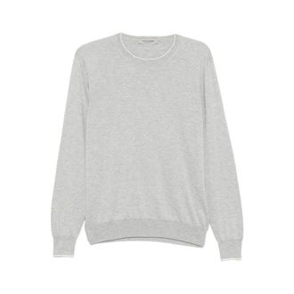 La Fileria Round-neck Knitwear, male, Gray, Size: 4XL Sweater Fileria