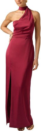 Adrianna Papell Stretch Satin Long Dress