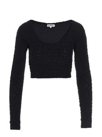 Sunnei Womens All-Over Logo Top