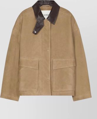 Closed suede single breasted coat