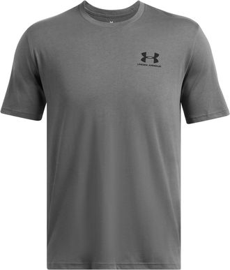 Under Armour Heren Sportstyle T-shirt met korte mouwen (Kasteelsteen Grijs/Zwart)