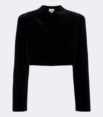Khaite Samo cropped velvet jacket