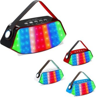 Trade Shop Altavoz Bluetooth Port&aacute;til Led Usb Altavoz Radio Fm Smartphone Ws1518bt