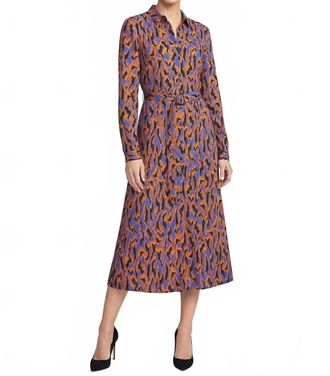 DeSoto Abstract Print Midi Shirtdress In Multi
