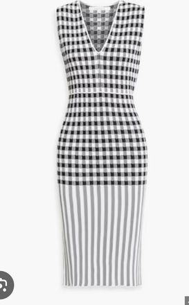 Another Tomorrow Gingham Dres Size L