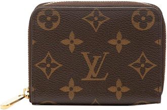 Louis Vuitton Brown Coated/Waterproof Canvas Zippy Coin Purse (Authentic Pre- Loved)