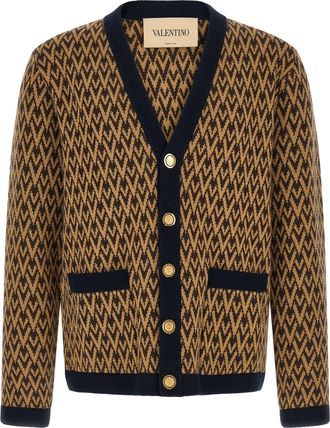Valentino Garavani Multicolor Cashmere Mens Cardigan