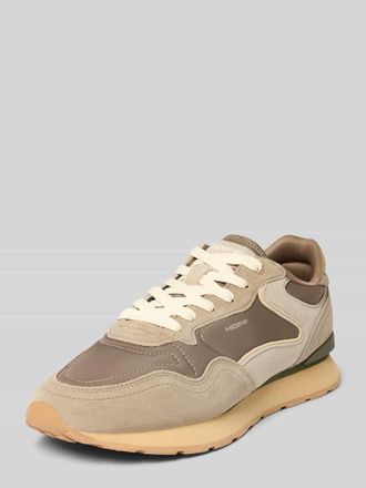 Hoff Sneaker aus Leder-Mix mit Logo-Detail Modell City in Khaki, Gr&ouml;&szlig;e 36