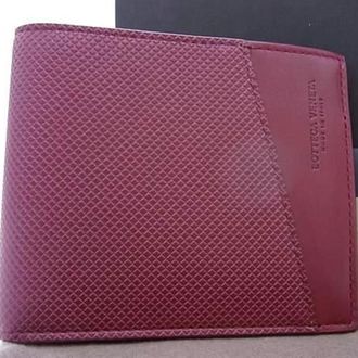 Bottega Veneta Bordeaux Leather Wallet (Bi-Fold) (Pre-Owned)