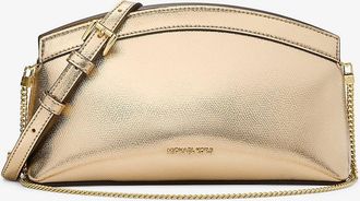 Michael Kors Athena Small Metallic Leather Convertible Clutch