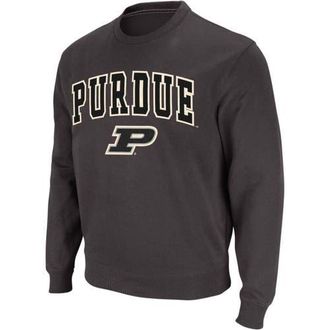Colosseum Mens Colosseum Charcoal Purdue Boilermakers Arch & Logo Crew Neck Sweatshirt at Nordstrom, Size Small