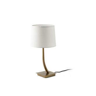 Faro Barcelona Rem L&aacute;mpara Sobremesa Bronce/blanca 29685-04