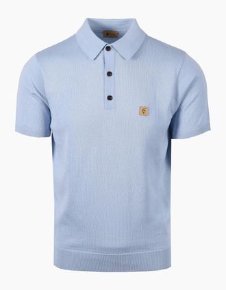 Gabicci Vintage 1973 Mens GABICCI VINTAGE JACKSON KNITTED POLO SHIRT SURF - Blue - Size: 40