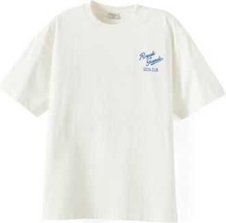 Cotton On Box Fit Text T-Shirt in Vintage White Royale Grande at Nordstrom, Size Medium
