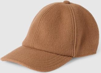 Gucci Wool Baseball Hat With Embroidery, Size XXL, Brown, Wool