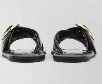 Ferragamo leather slide sandals