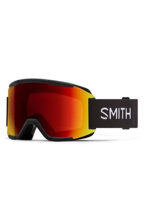 Smith Squad 203mm ChromaPop Snow Goggles in Black /Chromapop Sun Red at Nordstrom