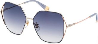 Furla SFU601 0492 Womens Sunglasses Blue Size 58
